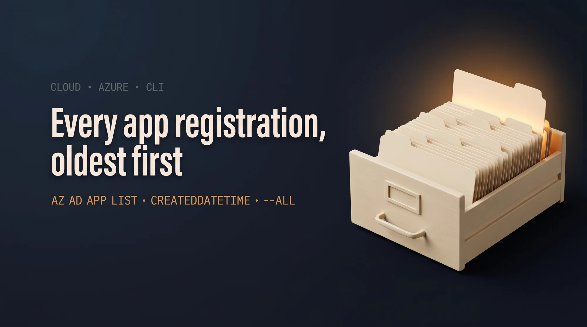 az ad app list: Filter App Registrations by createdDateTime