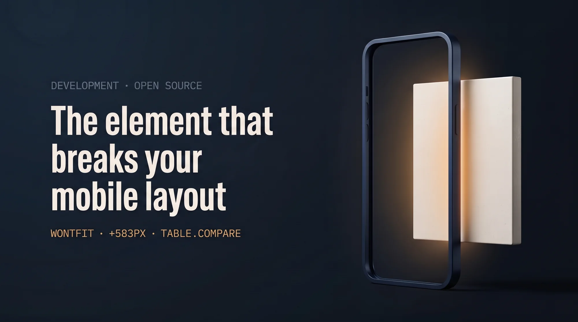 wontfit: Find the Element That Breaks Your Mobile Layout